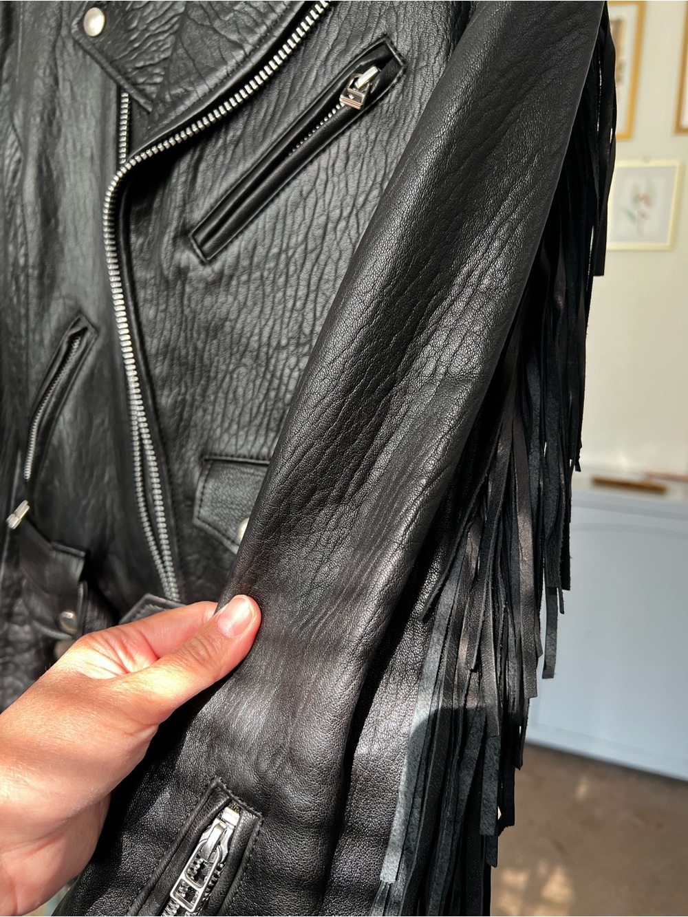 Each x Other Black Leather Moto Jacket - Picture 5 of 9